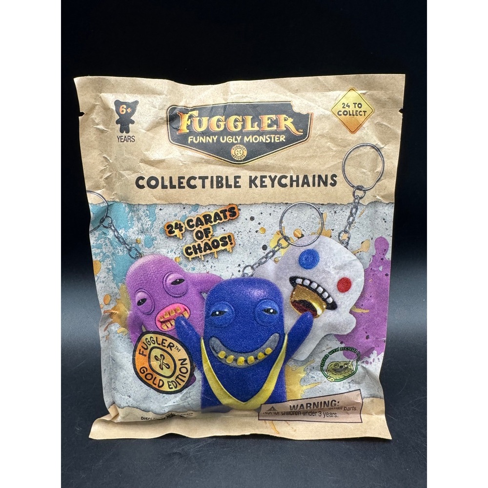 Fuggler Funny Ugly Monster Collectible Keychain Gold Edition Blind Bag Mystery